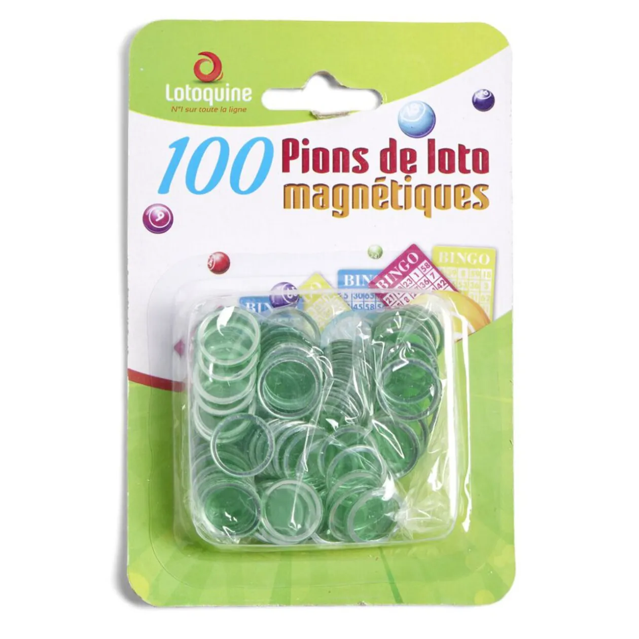 100 jetons de loto ronds