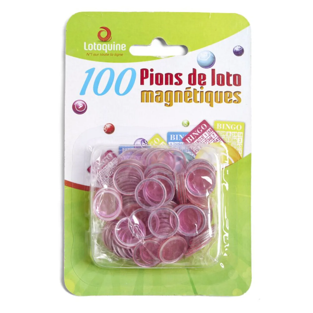 100 jetons de loto ronds