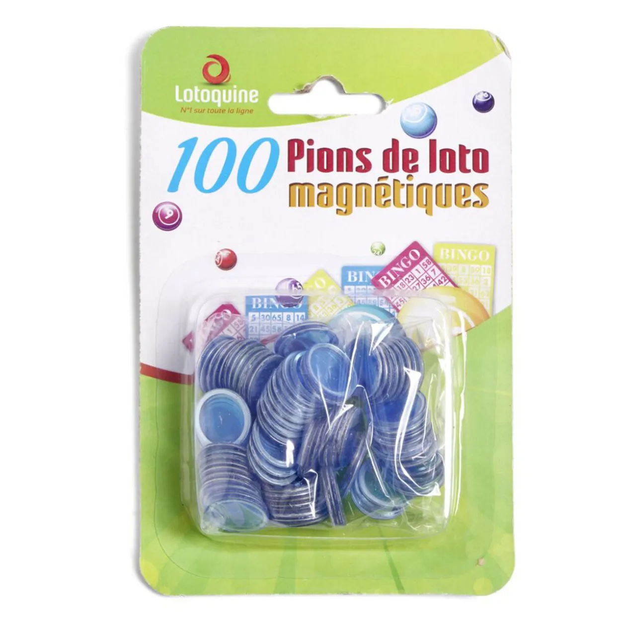 100 jetons de loto ronds