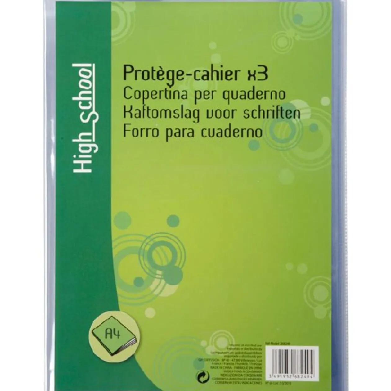 3 PROTEGE CAHIERS TRANSPARENTS