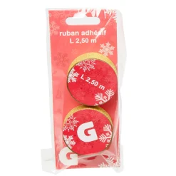 2 rubans adhésifs pailletés or