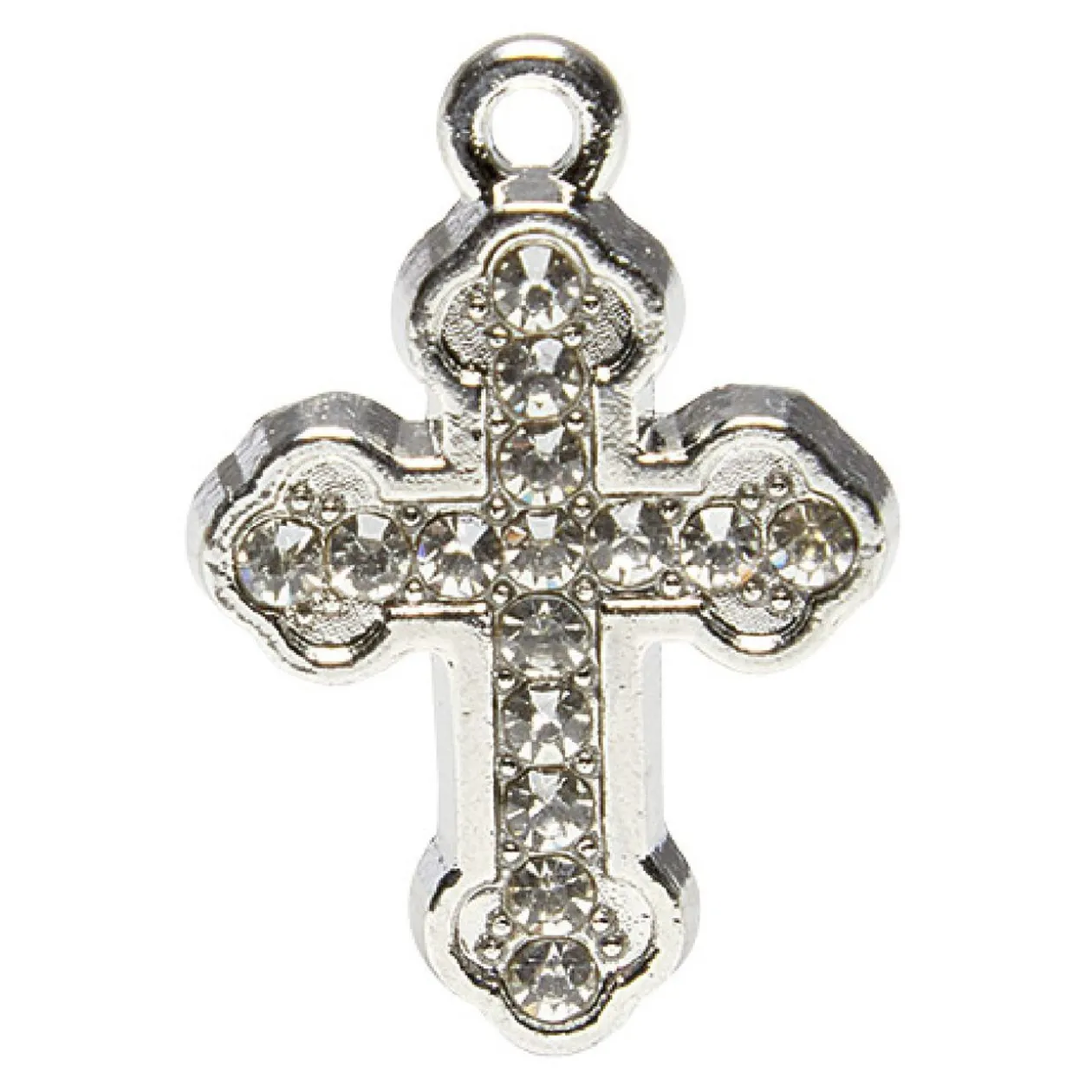 Accessoire bijou charms Croix métal + pierre