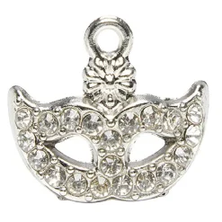 Accessoire bijou charms Masque Loup métal + pierre