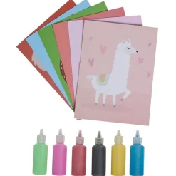 Activité carte à sable coloré x6