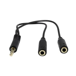 Adaptateur jack mâle double sorties jack 3,5 mm Femelle