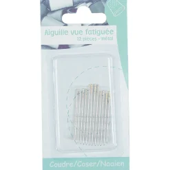 Aiguille à coudre x12 vue fatiguée