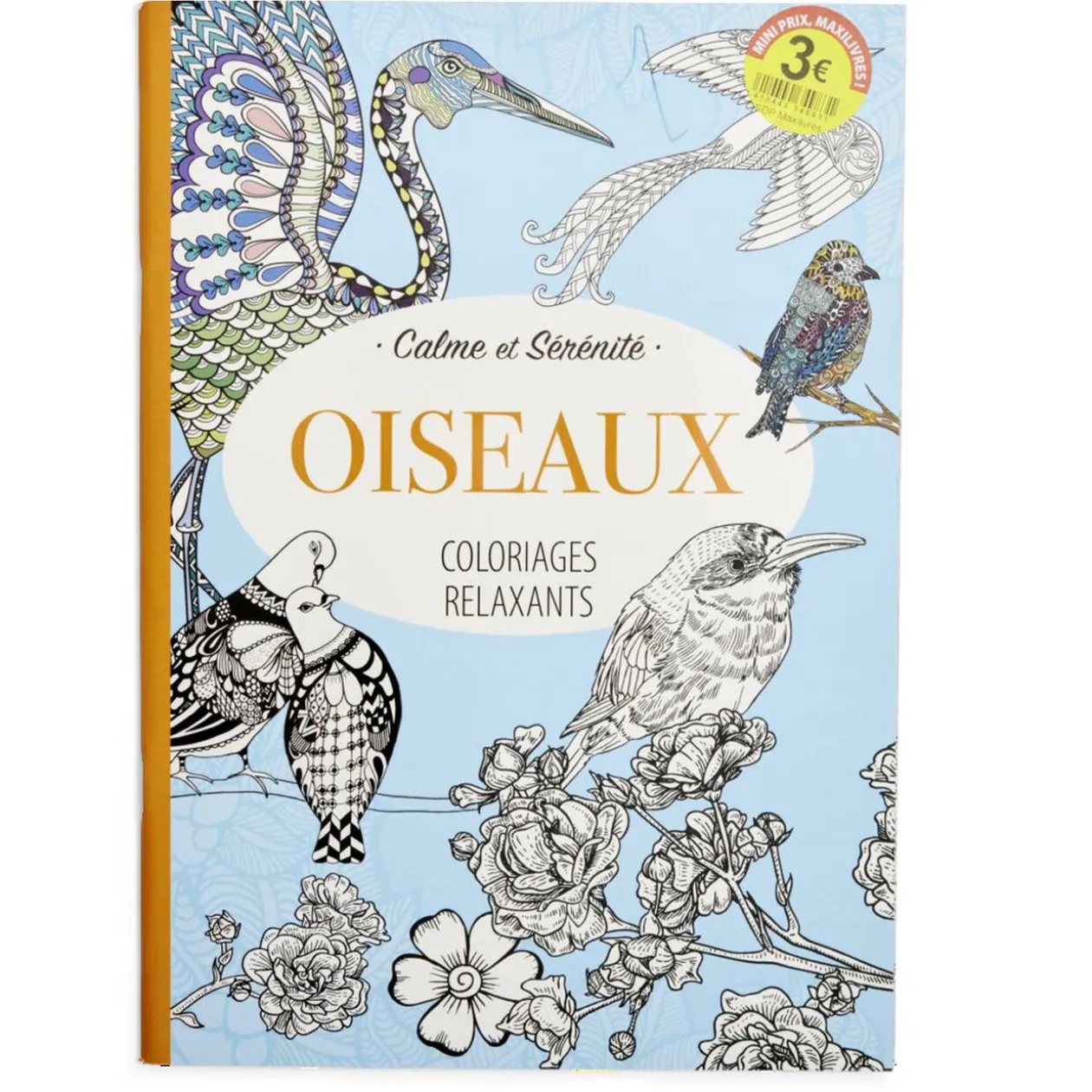 Album de coloriage adulte thérapeutique thème oiseau 21x29cm