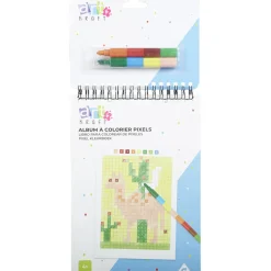 Album de coloriage numéroté avec craies emboîtables 8 couleurs