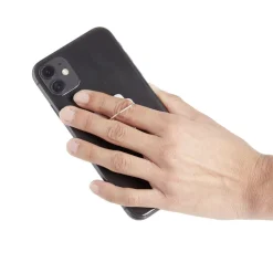 Anneau support téléphone adhésif rotatif forme fleur rose ou blanc