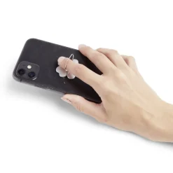 Anneau support téléphone adhésif rotatif forme fleur rose ou blanc