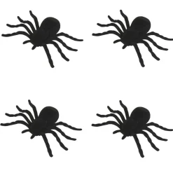 Araignée noire Halloween X 4