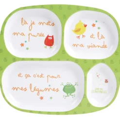 Assiette 4 compartiments enfant Les Maternelles
