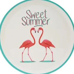 Assiette décor exotique jungle