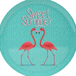 Assiette décor exotique jungle