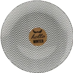 Assiette dessert blanc étoile doré x4 dans boîte décoration