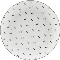 Assiette dessert blanc étoile doré x4 dans boîte décoration