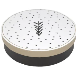 Assiette dessert blanc étoile doré x4 dans boîte décoration