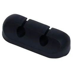 Attache câble adhésif 2 entrées noir ou blanc