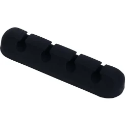 Attache câble adhésif 4 entrées noir ou blanc
