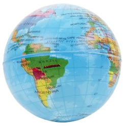 Balle anti stress globe terrestre