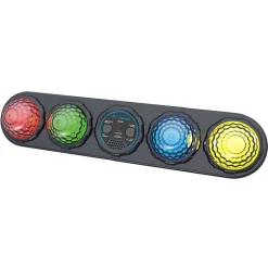 Barre LED 4 disco balls noir