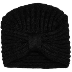 Bonnet ruban noir en acrylique