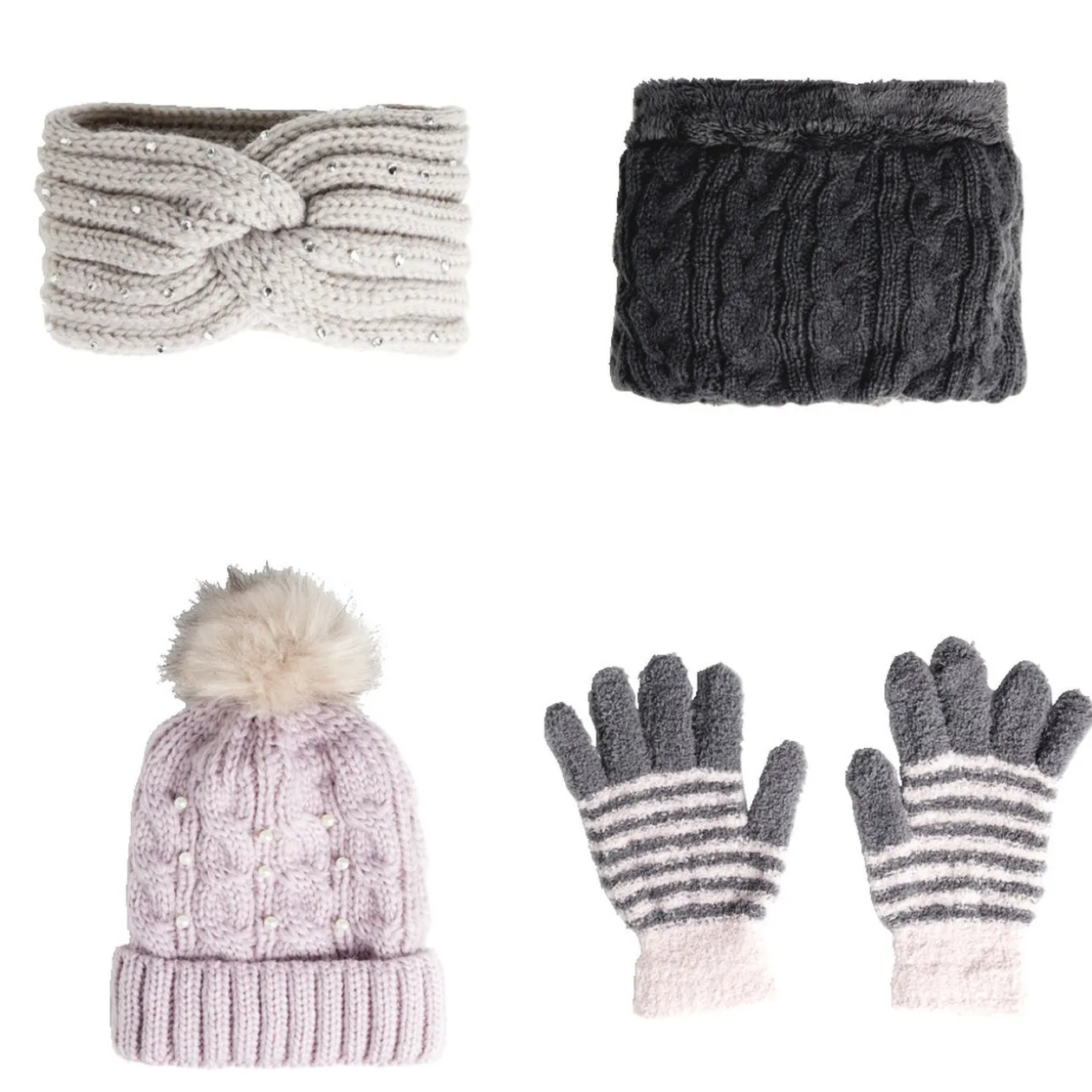 Bonnet/bandeau/écharpe/tour de cou/gant femme