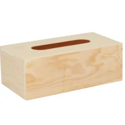 Boîte à mouchoirs en bois L25xl13xH9,5cm