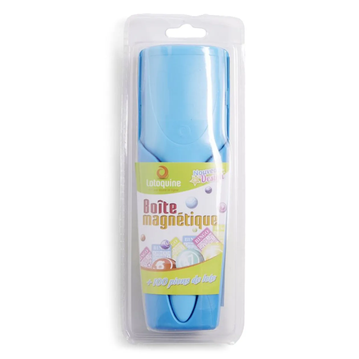 Boîte magnétique pour loto avec aimant et 100 jetons 3en1