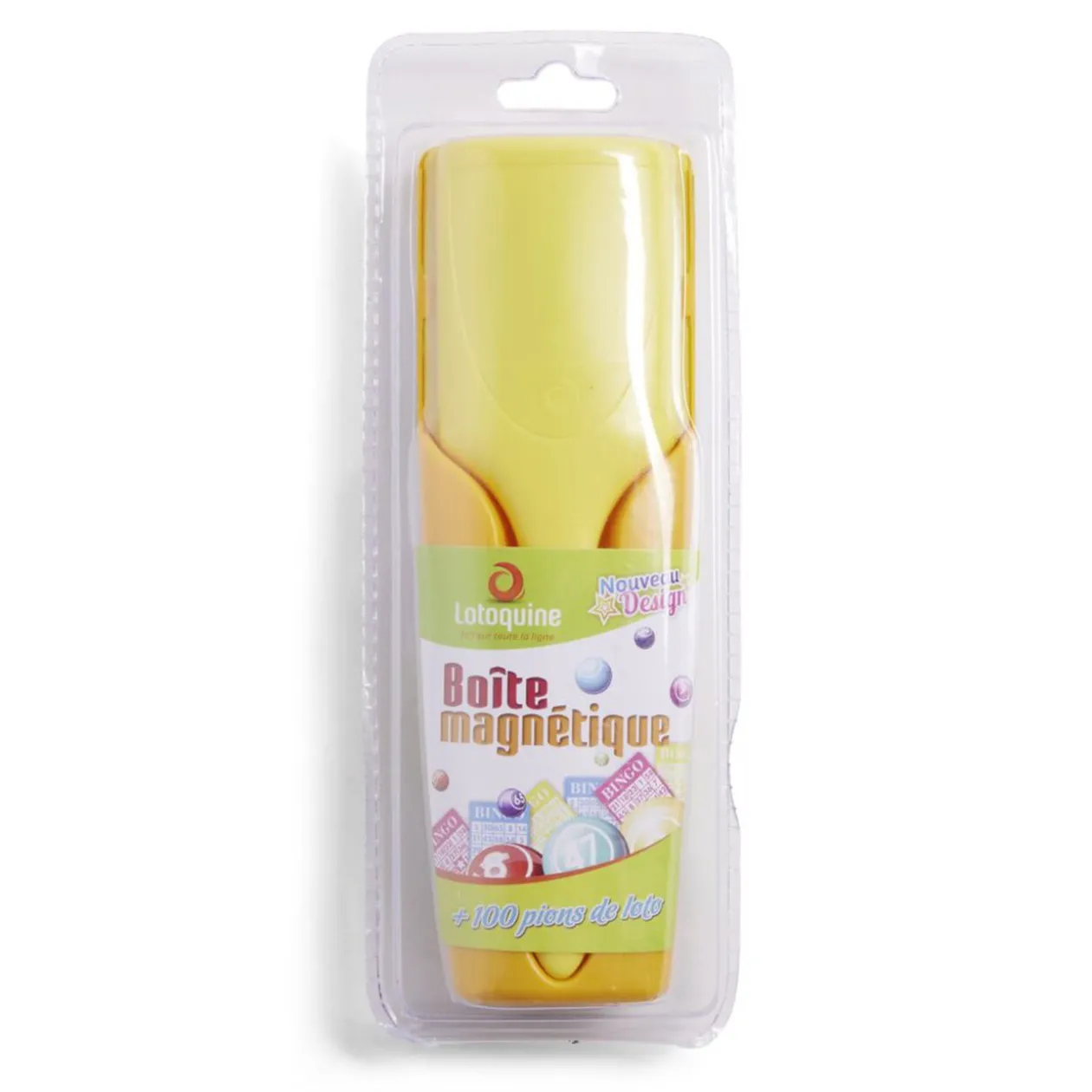 Boîte magnétique pour loto avec aimant et 100 jetons 3en1