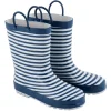 Botte de pluie rayé bleu marine blanc enfant T28/35