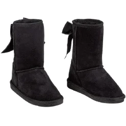 Botte pour enfant fourrée avec un noeud noir brodé à l'arrière T30/31