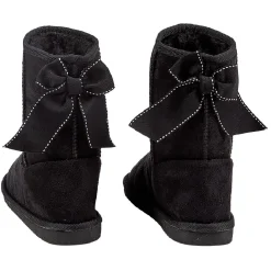 Botte pour enfant fourrée avec un noeud noir brodé à l'arrière T30/31