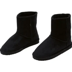 Bottine plate femme uni noir