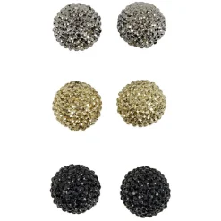 Boucles d'oreilles boule - Lot de 3 paires