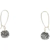 Boucles d'oreilles boule pendante à strass