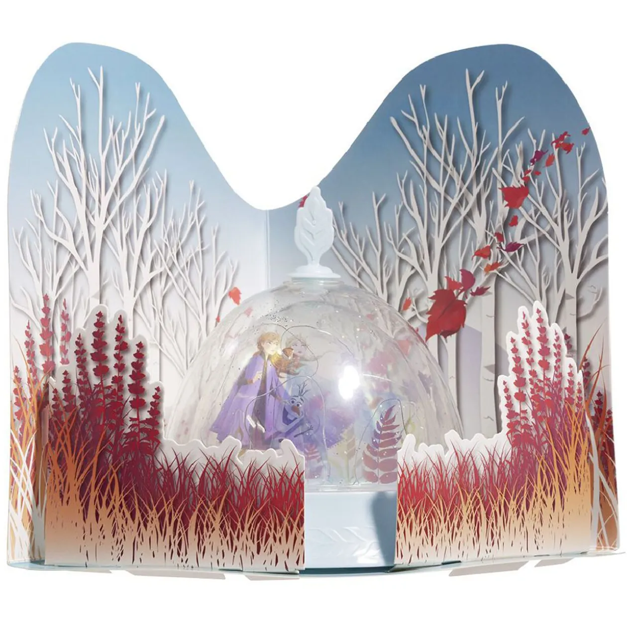 Boule à paillettes lumineuse La Reine des Neiges 2