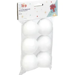 Boule blanche de Noël à personnaliser Ø 5 cm x6