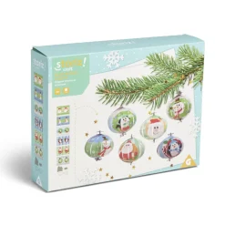 Boule de Noël origami à confectionner x6