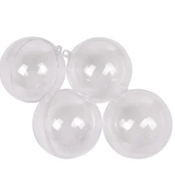 Boule de noël transparente à remplir x4