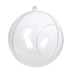 Boule de Noël transparente ouverte à garnir