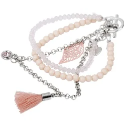 Bracelet à confectionner rose blanc