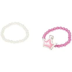 Bracelet blanc et rose x2