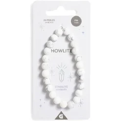 Bracelet crystal fin 24 perles Howlite blanc - Stabilité