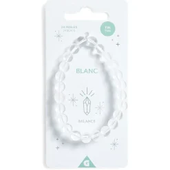 Bracelet crystal large 26 perles blanc transparent - Balance