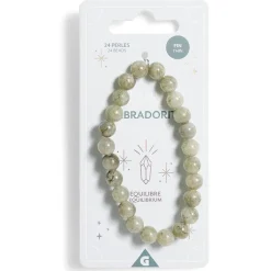 Bracelet crystal large 26 perles labradorite vert - Équilibre