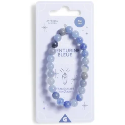 Bracelet crystal large 26 perles aventurine bleu - Tranquilité