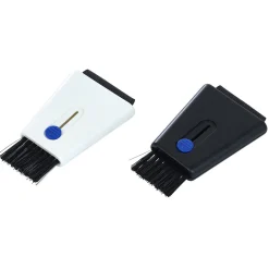 Brosse nettoyage écran clavier 2en1 brosse souple et tampon microfibre