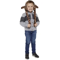 Cache oreilles dansantes léopard marron et noir