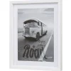 Cadre déco bus ancien noir et blanc